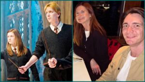 Harry Potter, “family” reunion for the Weasleys, that is Bonnie Wright and the twins James & Oliver Phelps
